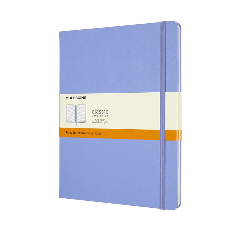Taccuino classico Moleskine - extra large - copertina rigida - a righe - blu ortensia