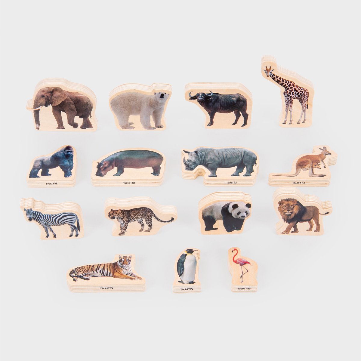 Tickit® wooden wild animal blocks