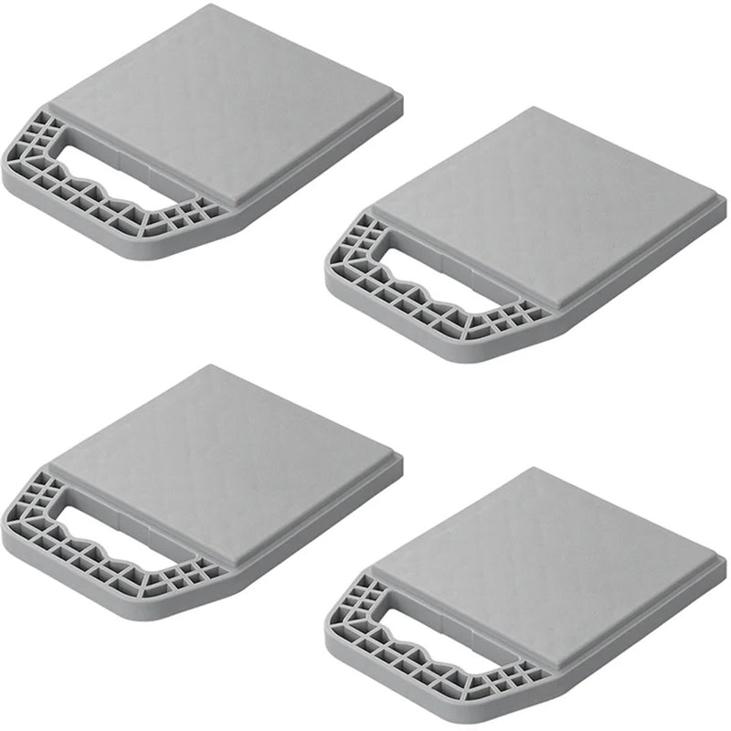 Proplus onderlegplaten - stapelbaar - met handvat - onderlegplaat caravan - set van 4 stuks - grijs