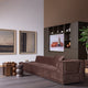 Mesa auxiliar Woood Breno - metal - marrón oscuro - 46x30x30