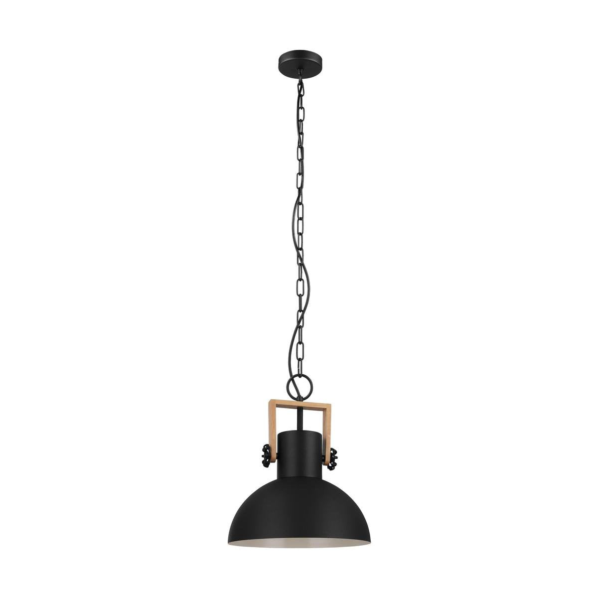 Lámpara colgante Eglo lubenham - ø30 cm - E27 - madera negra