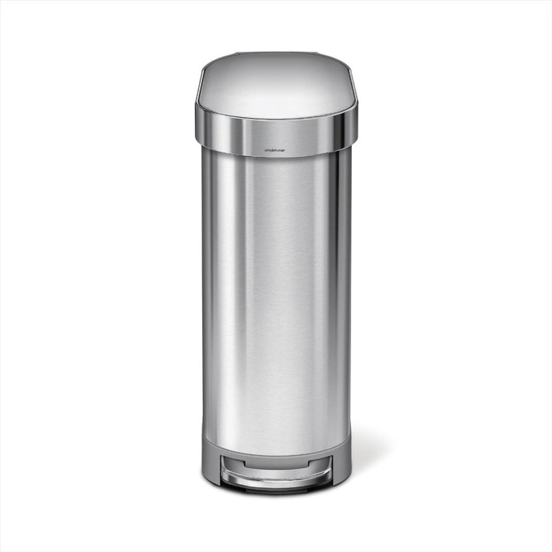 Pattumiera slimline Simplehuman - 45 litri - acciaio inossidabile argento