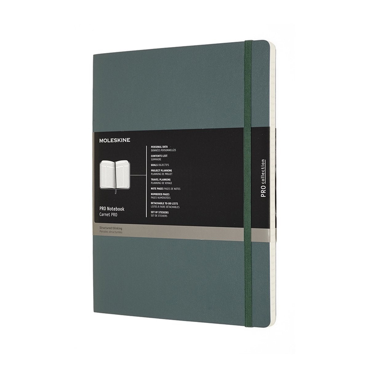 Moleskine professional notitieboek - extra large - softcover - bos groen