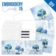 Tarjetas sin marca para coser y hacer 15 - bellezas de bayas - prado azul