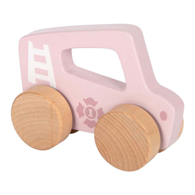 Small foot - wooden push car pink