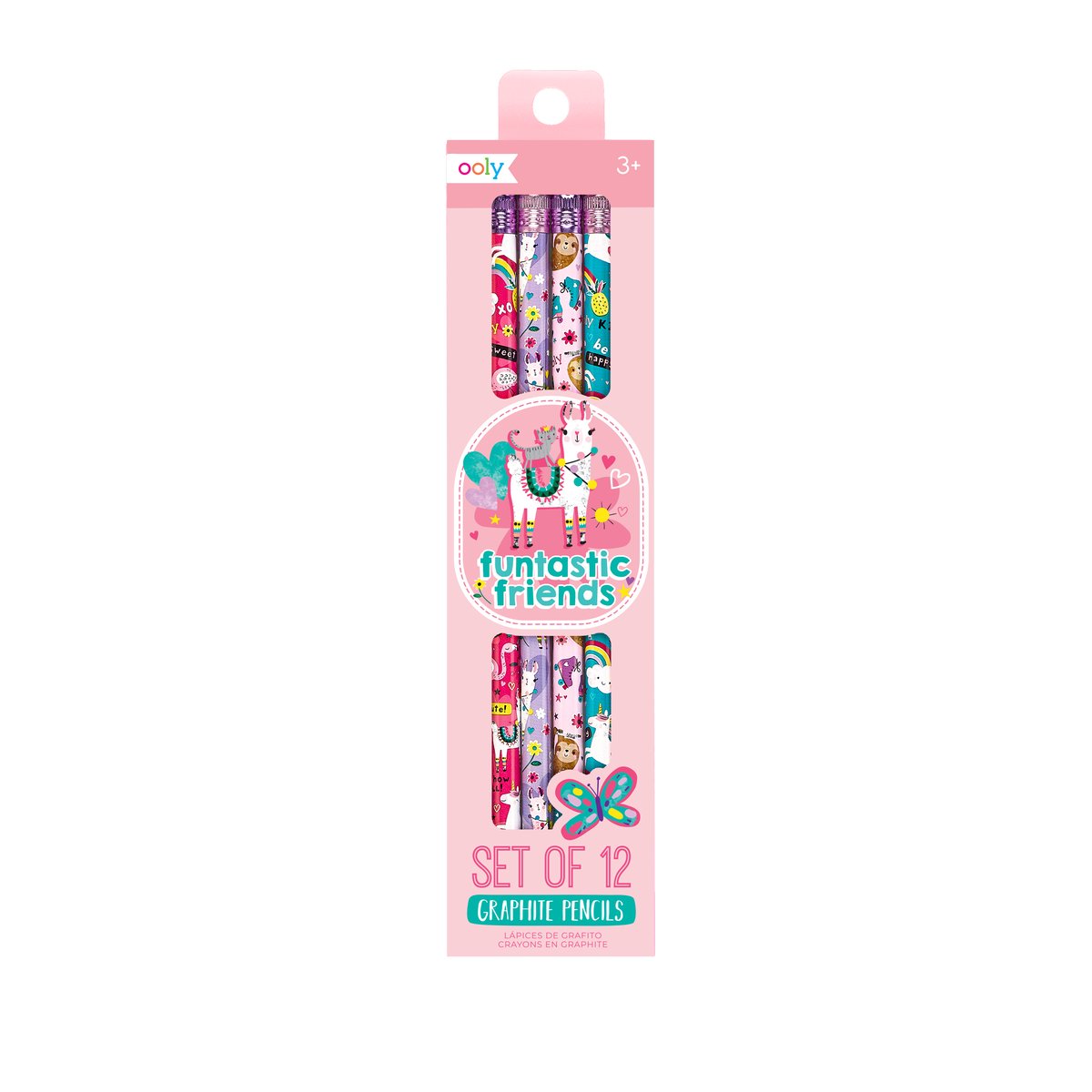 Ooly - funtastic friends - matite di grafite - 12 pezzi
