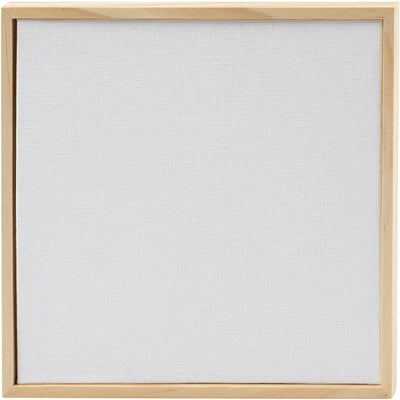 Creativ company canvas paneel met lijst 15,8x15,8 cm 280 gr wit 10 stuks