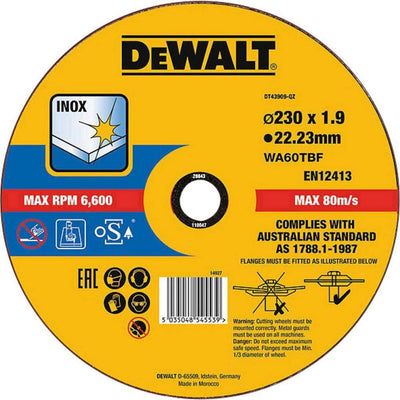 Dewalt dt43909 cutting disc stainless steel 230mm