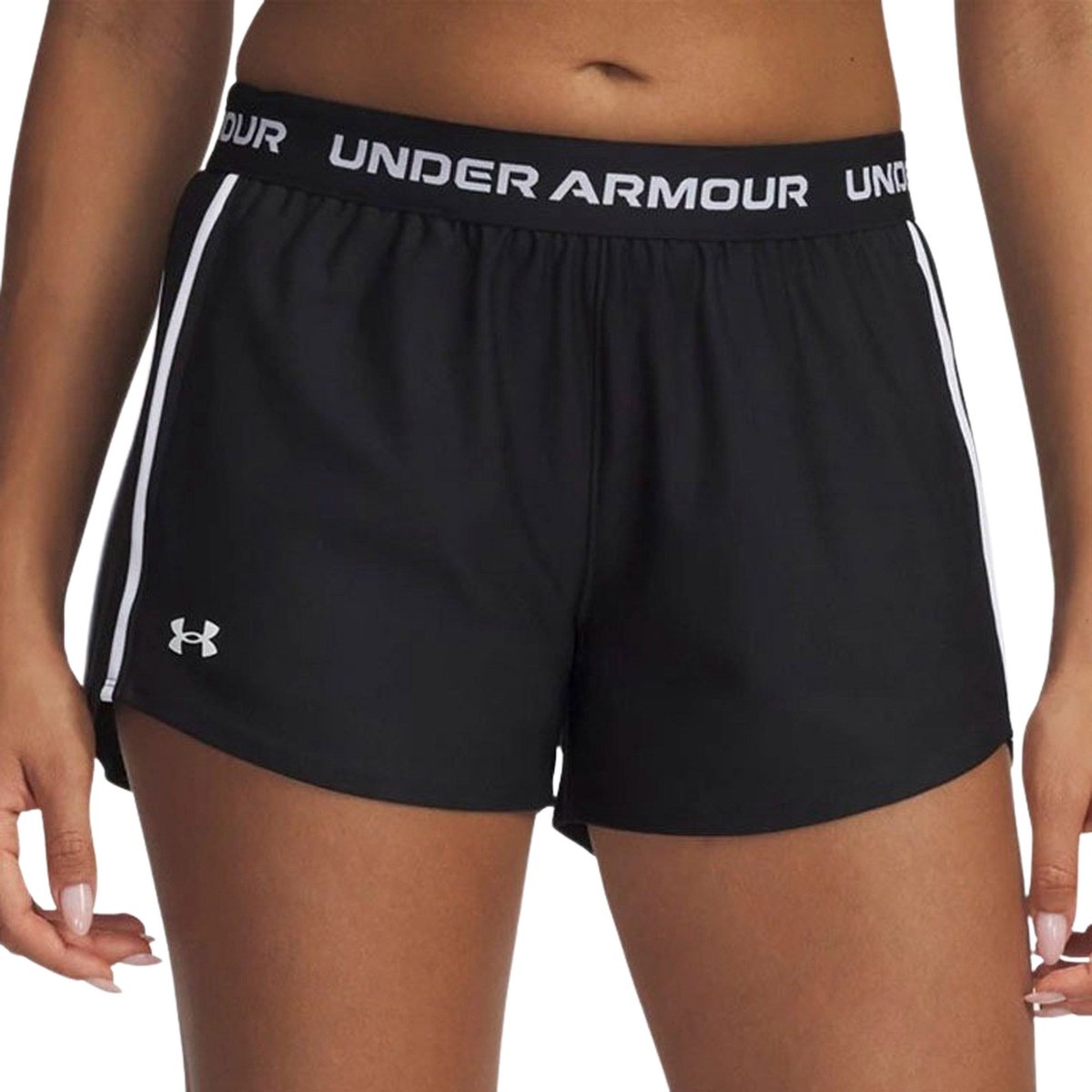 Under armor tech play up shorts-blk women's sports pants - black - white