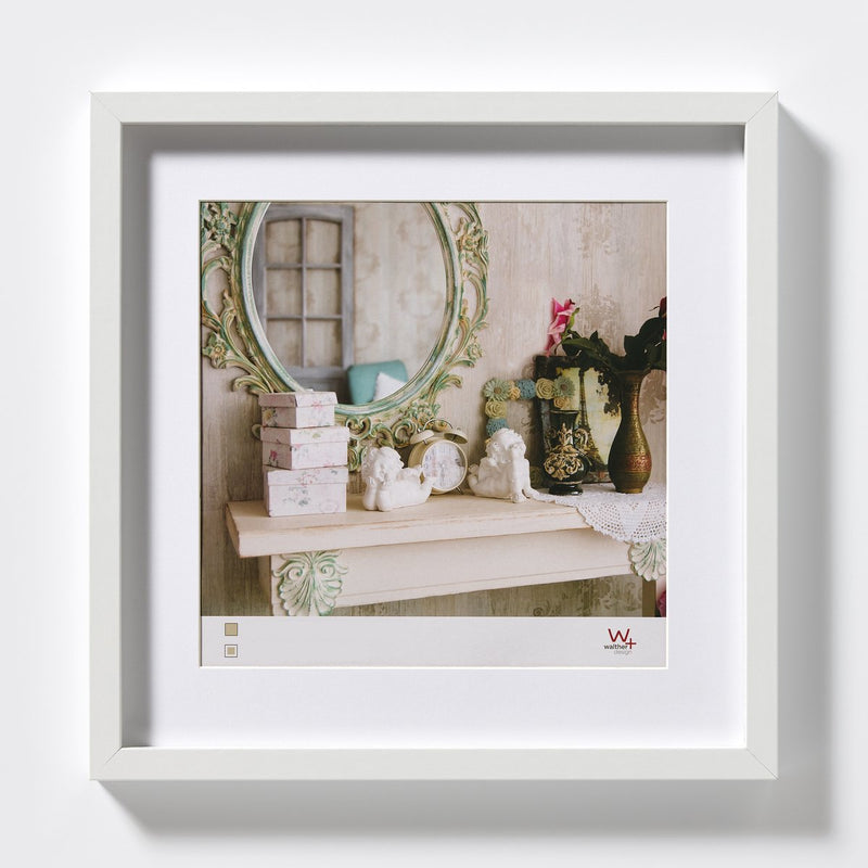 Walther Stoccolma - cornice in legno mdf - misura foto 40x40 cm - bianco