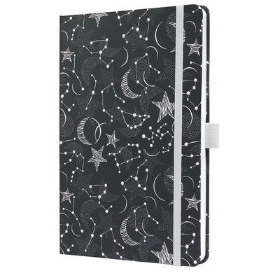 Sigel notitieboek - jolie - a5 - hardcover - 174 pagina's - lijn - 80 grams papier - cosmic fantasy black - si-jn349