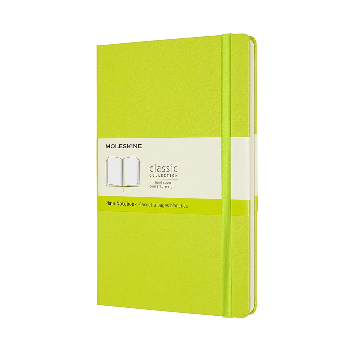 Moleskine classic notitieboek - large - hardcover - blanco - citroen groen