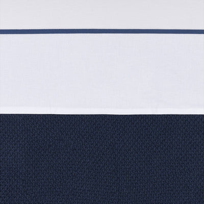 Sábana para cuna Meyco baby piping - índigo - 75x100cm - 0,3 tog