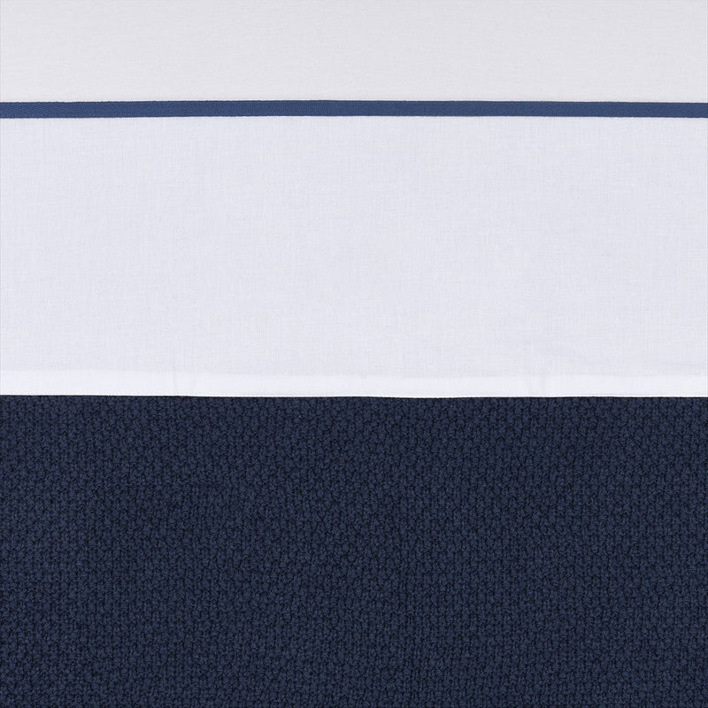 Lenzuolo per culla Meyco Baby Piping - Indaco - 75x100 cm - 0,3 tog