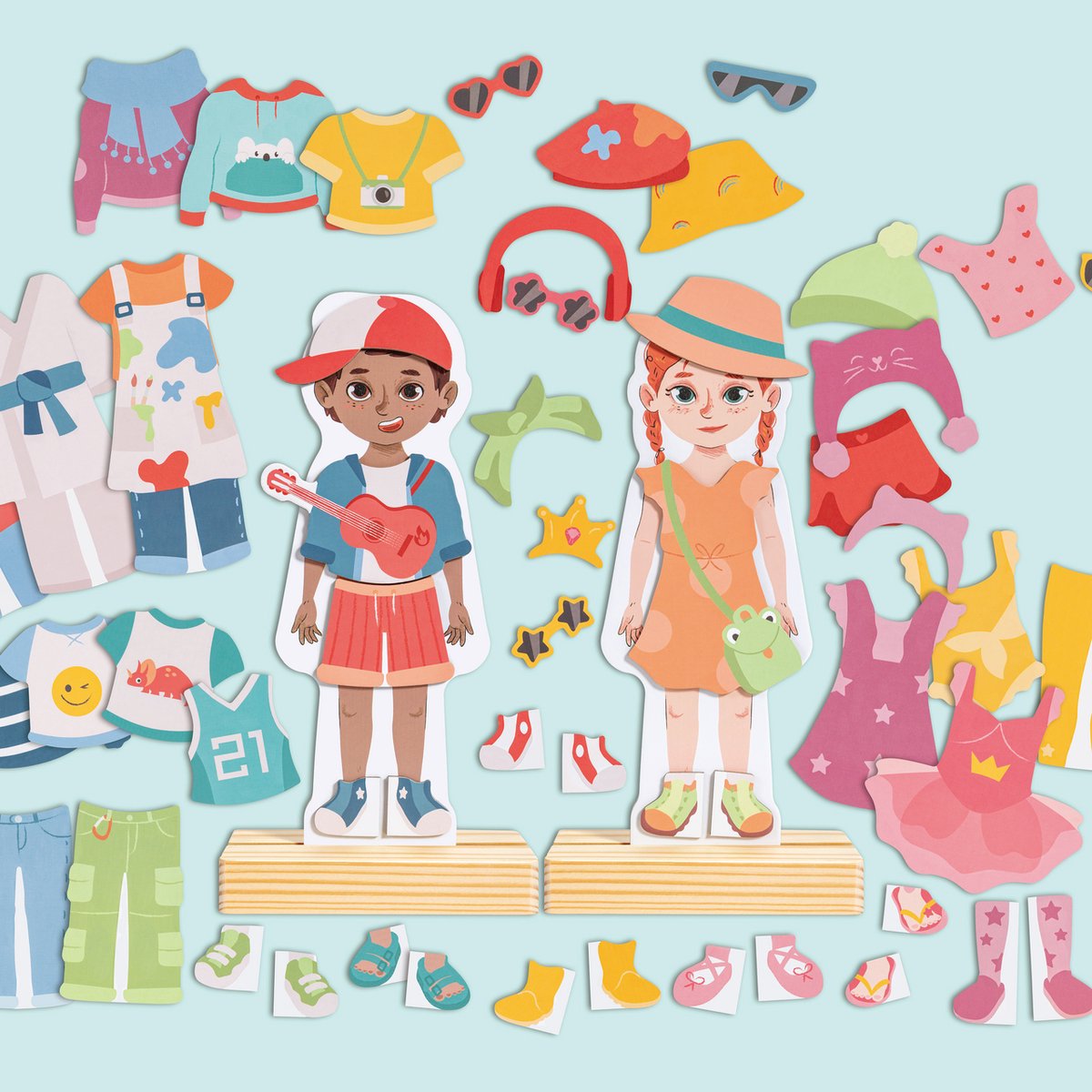 Puzzle magnético de disfraces Hape