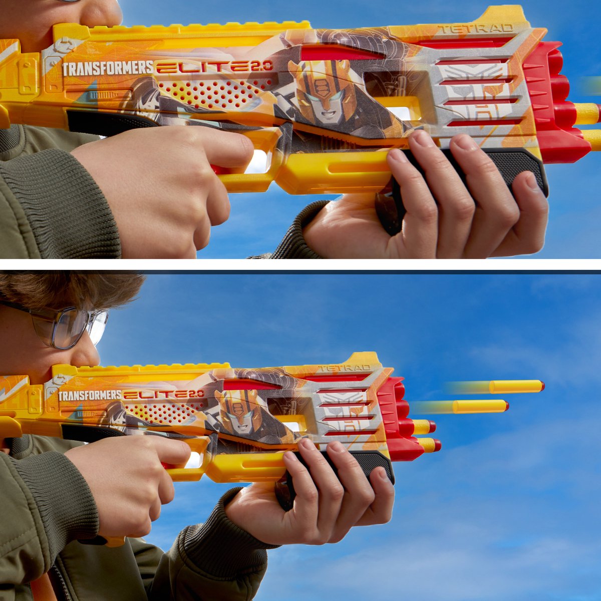 Lanzador de dardos Nerf Transformers Bumblebee