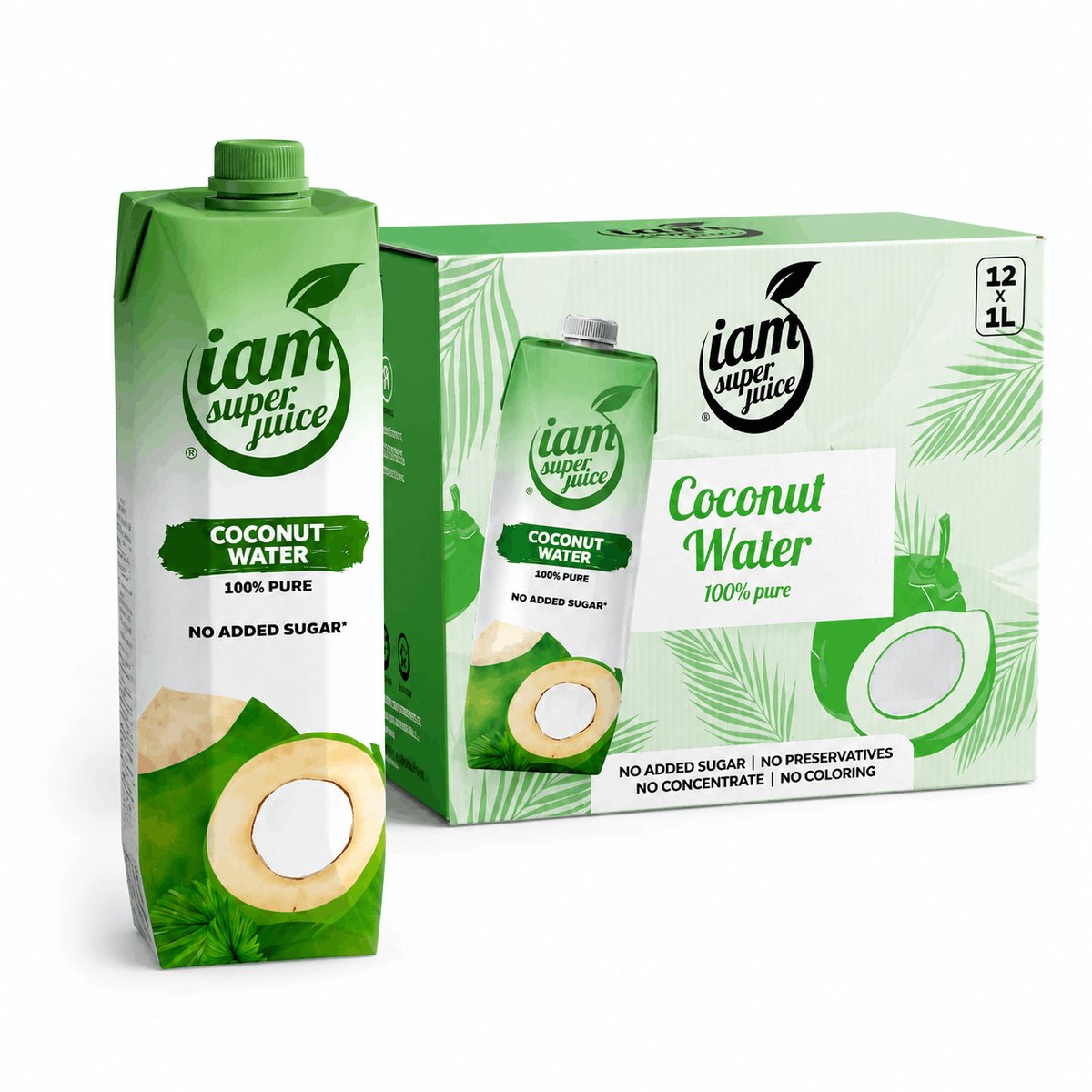 Soy superjugo agua de coco - 12 x 1l - paquete económico