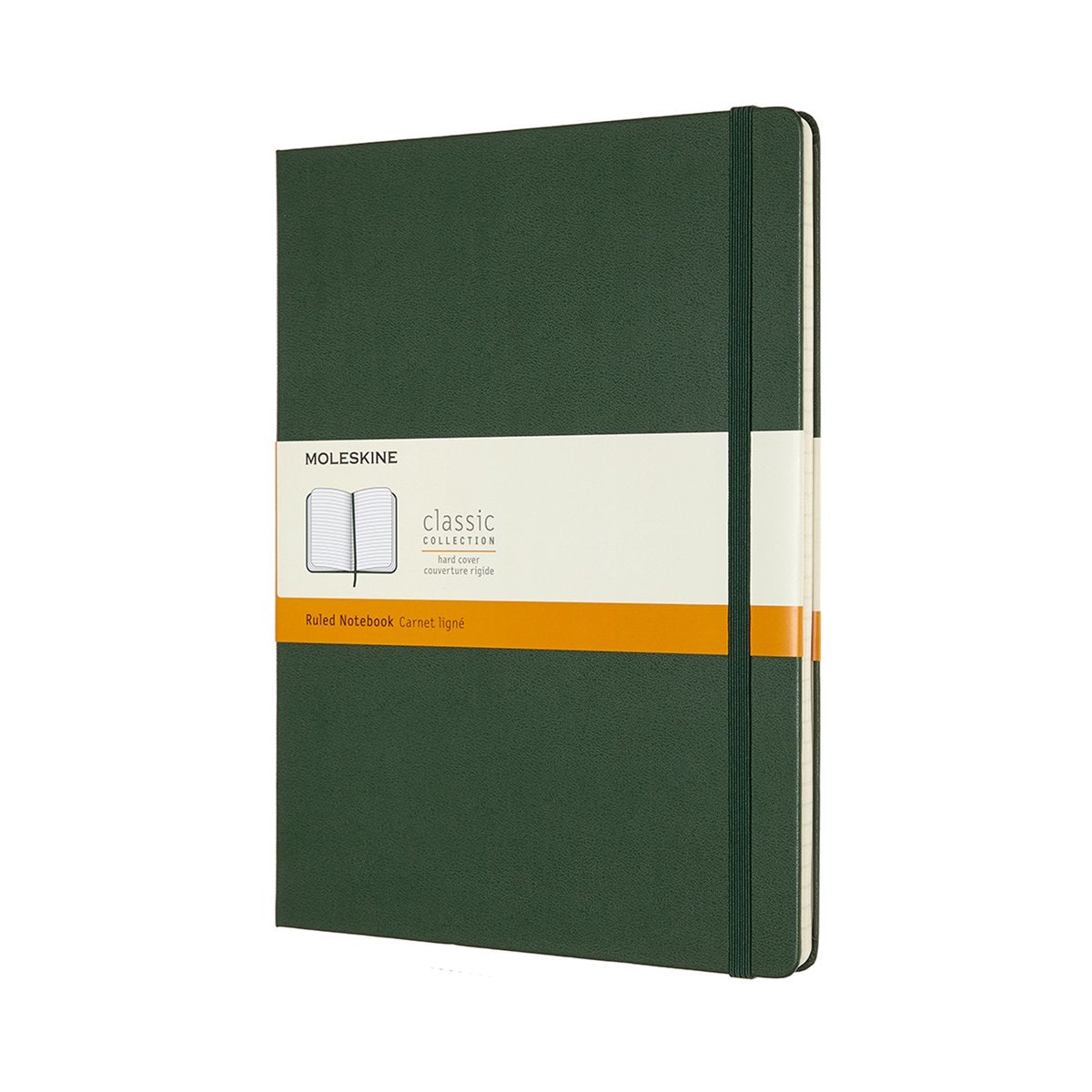 Taccuino classico Moleskine - extra large - copertina rigida - a righe - verde mirto