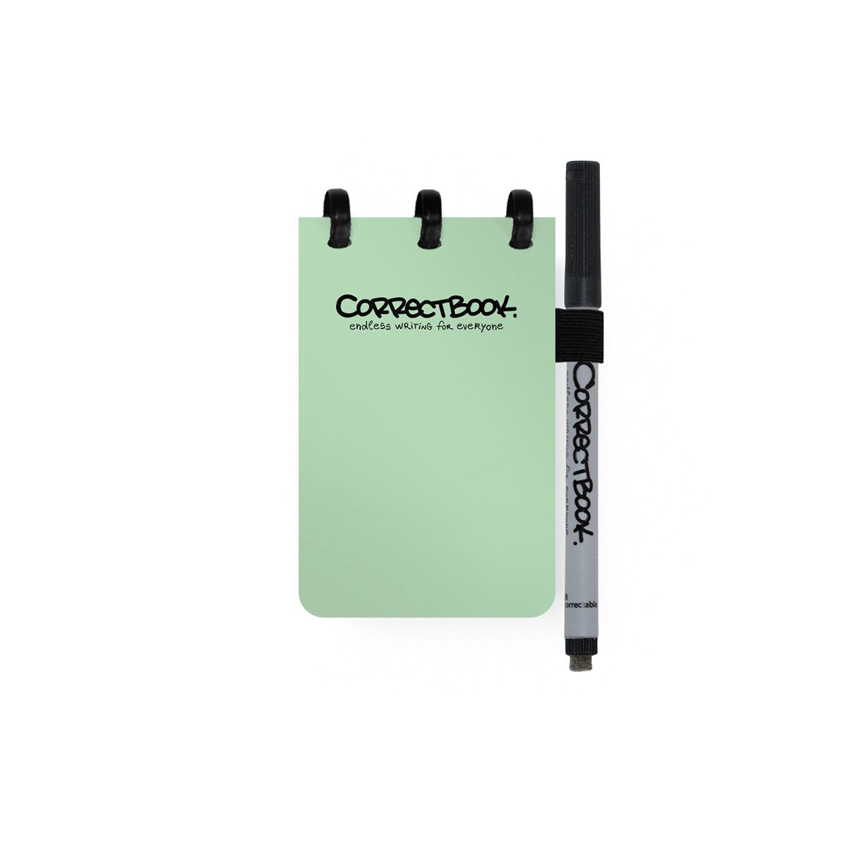 Quaderno cancellabile Correctbook A7 – Misty Mint – Mix (linee vuote) – Quaderno riutilizzabile – Include salvietta per penna – Formato tascabile