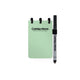 Quaderno cancellabile Correctbook A7 – Misty Mint – Mix (linee vuote) – Quaderno riutilizzabile – Include salvietta per penna – Formato tascabile