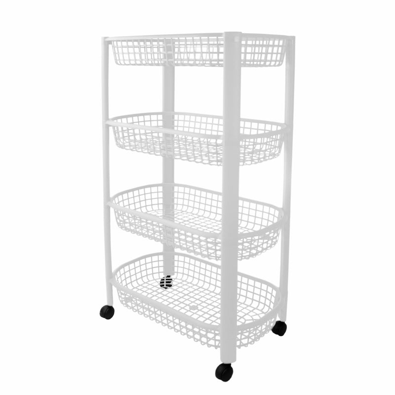 Sunware codil - carro con ruedas - l47xw26xh79cm - blanco