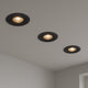 Focos empotrables LED inteligentes Calex - 3 piezas - conectables - iluminación inteligente - regulable - luz blanca cálida - negro