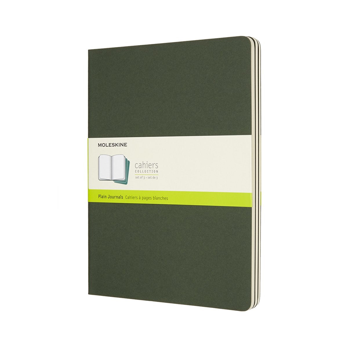 Moleskine cahier journals - extra large - blanco - groen - set van 3