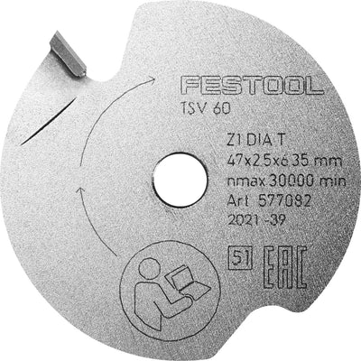 Hoja de sierra incisora universal Festool dia 47x6,35x2,5mm T1 - 577082