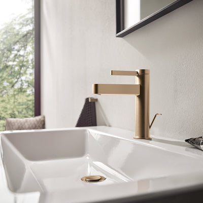 Hansgrohe finoris - miscelatore per lavabo - funzionamento monocomando - risparmio energetico cool start - con scarico - 110 mm - bronzo spazzolato