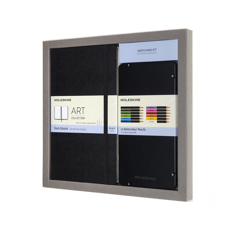 Paquete de arte Moleskine (cuaderno de bocetos grande + lápices de colores)