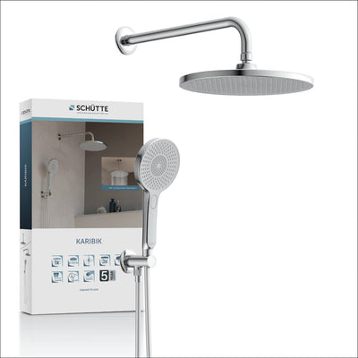 Set doccia completo Schütte karibik - cromo grigio chiaro