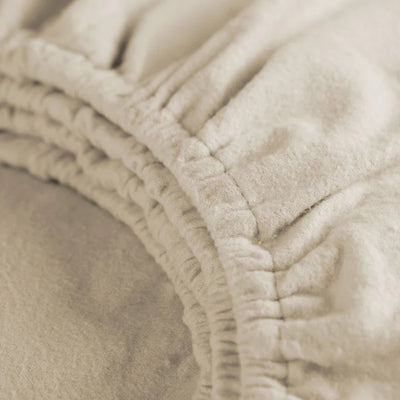 Cinderella fitted sheet flannel - light sand - 70x200 210