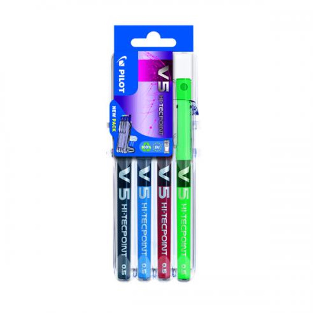 Pilot - blister v5 hi tecpoint - 4 stuks