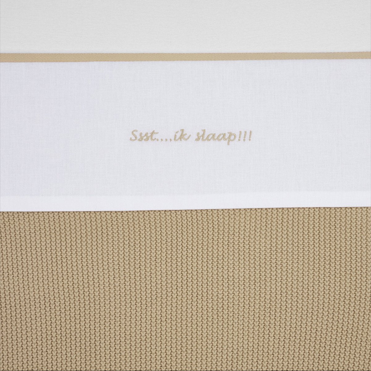 Meyco tesoro shhh...sto dormendo!! lenzuolo - sabbia - 100x150 cm - 0,3 tog