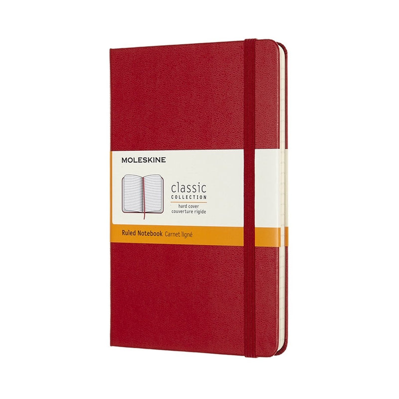 Taccuino classico Moleskine - medio - copertina rigida - a righe - rosso