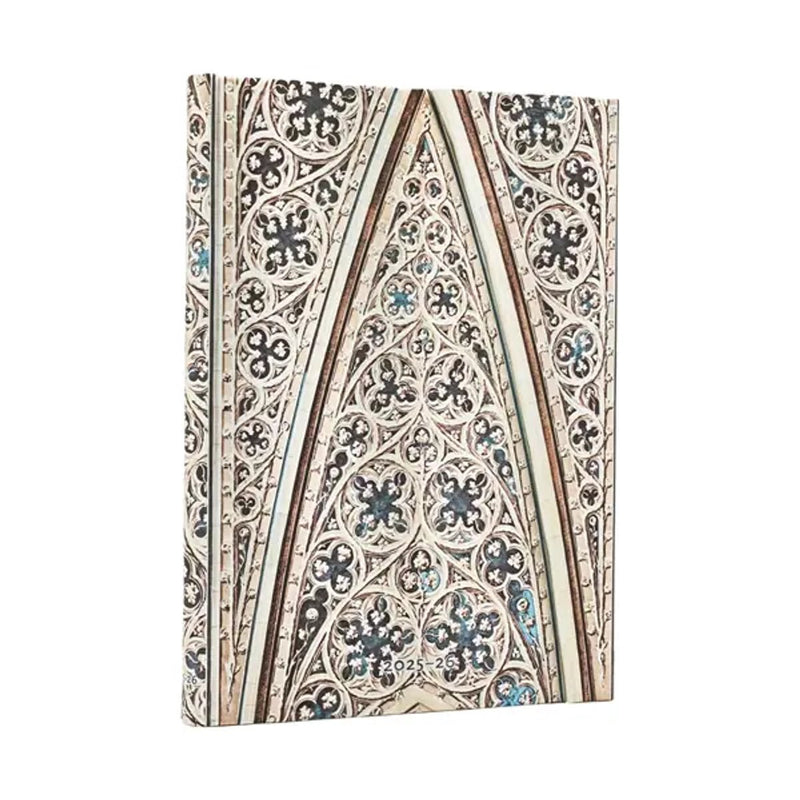 Paperblanks 2026 bóveda de la catedral de milán (duomo di milano) agenda midi horizontal flexible de tapa dura de 18 meses 2025-2026 (cierre envolvente)