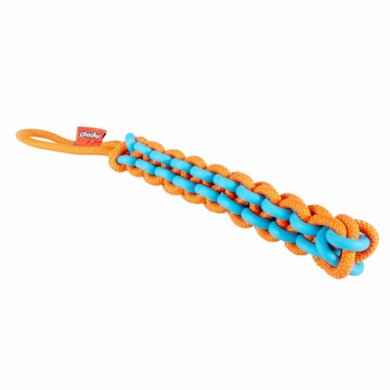 Coockoo giocattolo per cani twisting tugger blu arancione