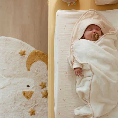 Copri fasciatoio Little Dutch - bianco - prodotti naturali per neonati - stelle lunari