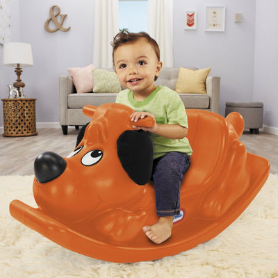 Little Tikes - Cucciolo a dondolo - Altalena a dondolo - Altalena per interni ed esterni - Arancione