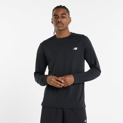 Maglia sportiva a maniche lunghe New Balance Sport, maglione sportivo da uomo - nero