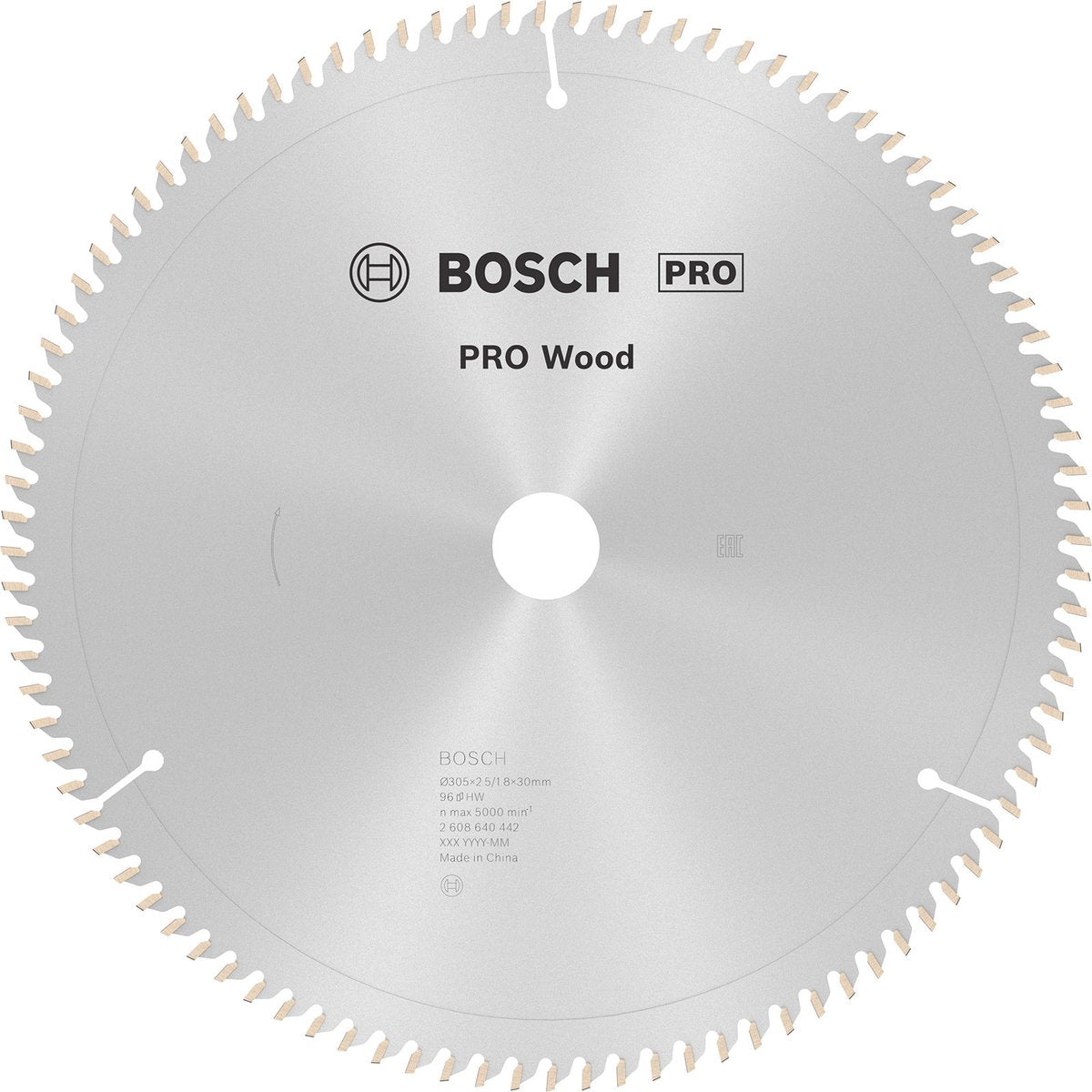 Accesorios bosch hoja de sierra circular optiline madera 305 x 30 x 2,5 mm, 96 1 ud - 2608640442