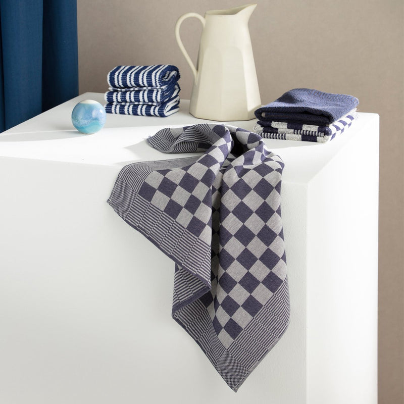 Ddddd - barbecue - 6x strofinacci - set da 6 pezzi - strofinacci da cucina - 50x55 cm - blu