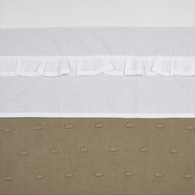 Lenzuolo per culla con volant Meyco - bianco - 75x100 cm - 0,3 tog
