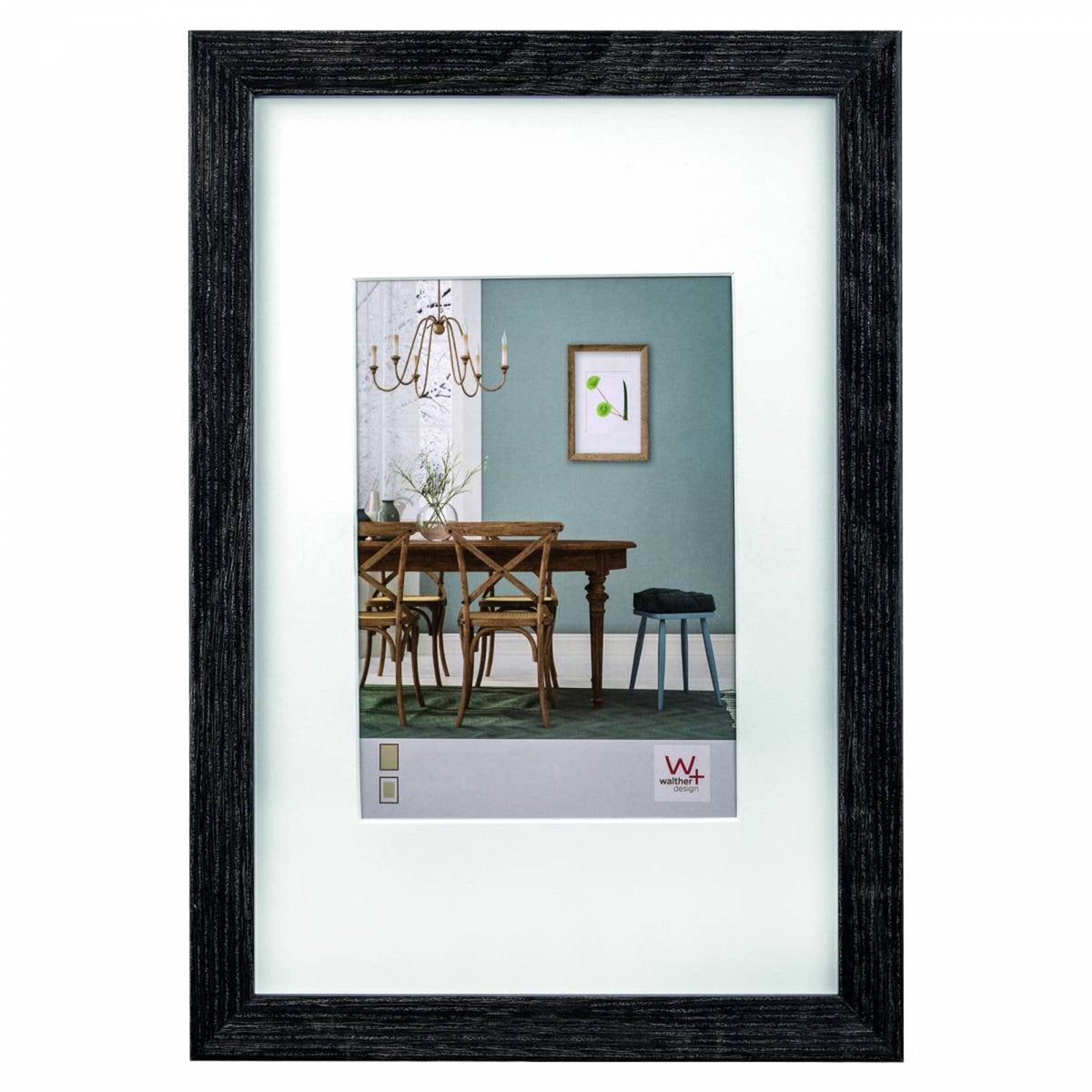Walther fiorito - mdf houten lijst - fotoformaat 20x30 cm - donkergrijs