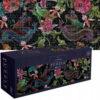 Geronimo games puzzle - 1000 stukjes - interdruk panoramische puzzel - secret garden bloemen -