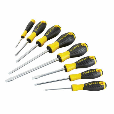 Stanley essential - screwdriver set - 8 pieces - steel - ergonomic handle