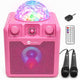 N-gear disco block 410 - altavoz bluetooth - set de karaoke - party box con 2 micrófonos - rosa