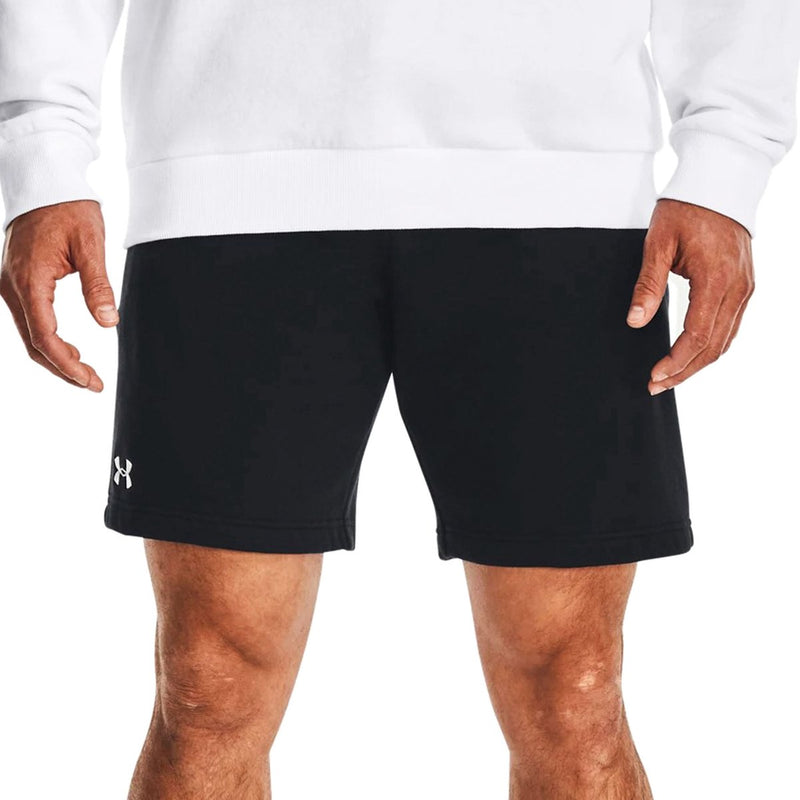 Pantaloni sportivi da uomo Under Armour UA Rival Fleece Shorts-BLK - Nero - Bianco
