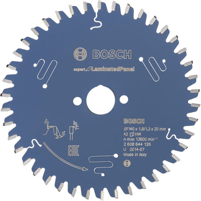 Accesorios Bosch hoja de sierra circular expert para panel laminado 140x20x1,8 1,3x42 - 2608644126