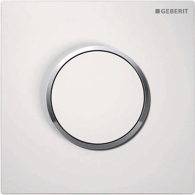 Geberit type 10 ur pn - urinioir bedieningspaneel - pneumatisch - ronde knop - wit glans chroom - 116.015.kj.1